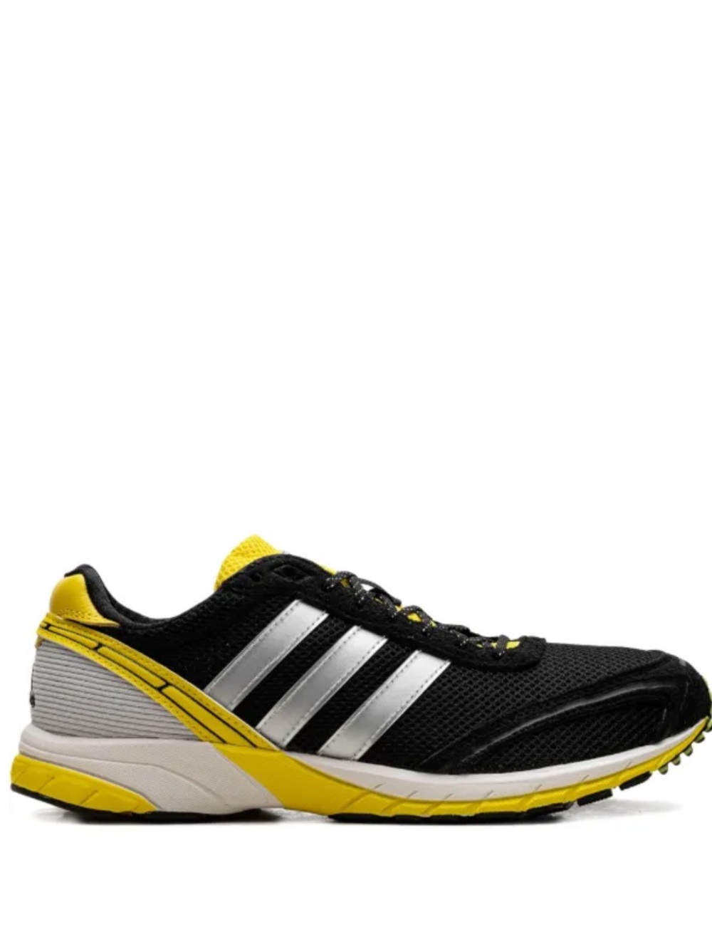NWT Adidas Adizero Adios OG Core Black/Silver Metallic/Yellow Sneakers